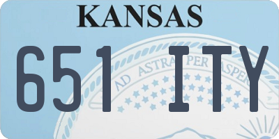 KS license plate 651ITY