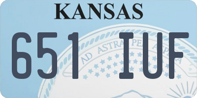 KS license plate 651IUF