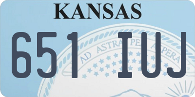 KS license plate 651IUJ