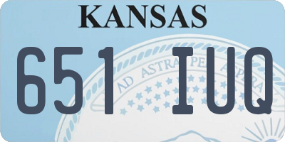 KS license plate 651IUQ