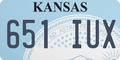 KS license plate 651IUX