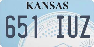 KS license plate 651IUZ