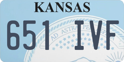 KS license plate 651IVF
