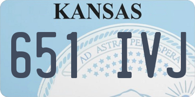 KS license plate 651IVJ