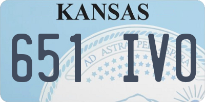 KS license plate 651IVO