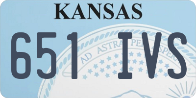 KS license plate 651IVS