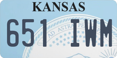 KS license plate 651IWM