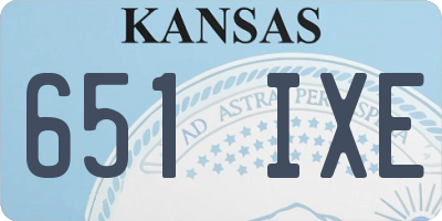 KS license plate 651IXE