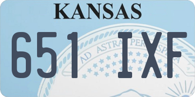 KS license plate 651IXF