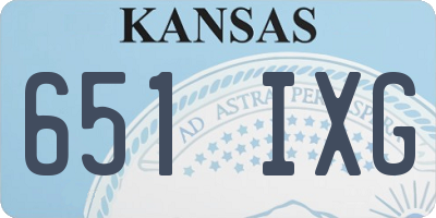 KS license plate 651IXG
