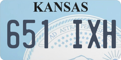 KS license plate 651IXH