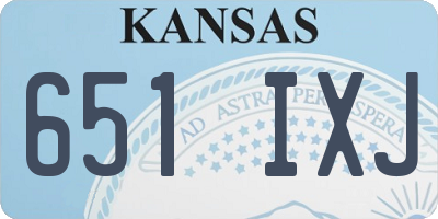 KS license plate 651IXJ