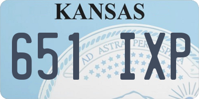 KS license plate 651IXP