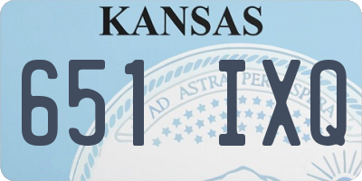 KS license plate 651IXQ