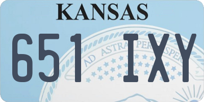 KS license plate 651IXY