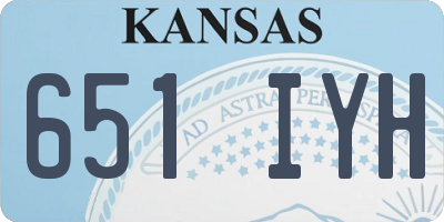 KS license plate 651IYH