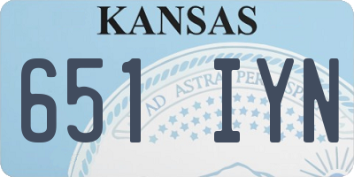 KS license plate 651IYN