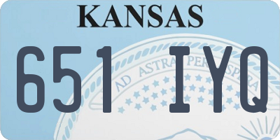 KS license plate 651IYQ