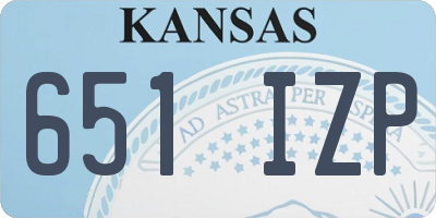 KS license plate 651IZP