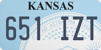 KS license plate 651IZT