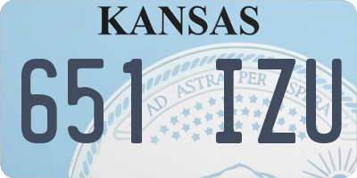 KS license plate 651IZU