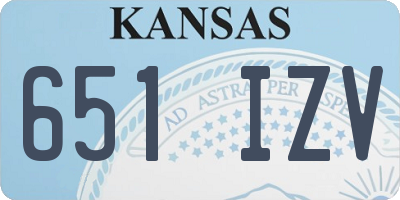 KS license plate 651IZV
