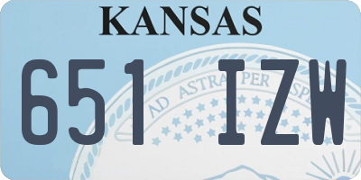 KS license plate 651IZW