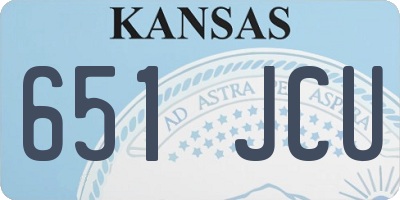 KS license plate 651JCU