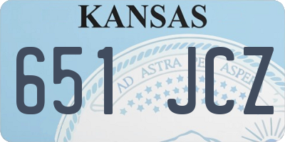 KS license plate 651JCZ