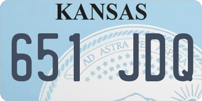 KS license plate 651JDQ