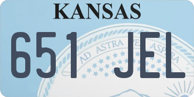 KS license plate 651JEL