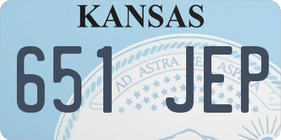 KS license plate 651JEP