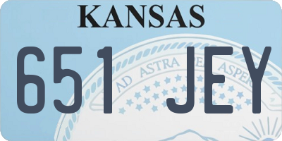 KS license plate 651JEY