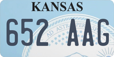 KS license plate 652AAG