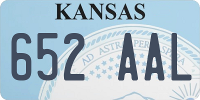 KS license plate 652AAL