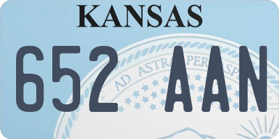 KS license plate 652AAN