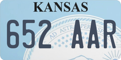 KS license plate 652AAR