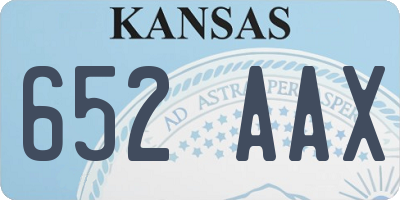KS license plate 652AAX