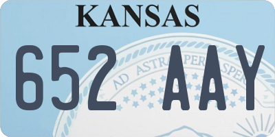 KS license plate 652AAY