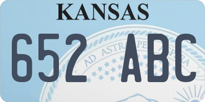 KS license plate 652ABC