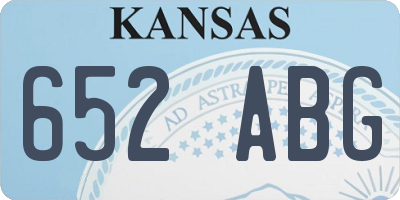 KS license plate 652ABG