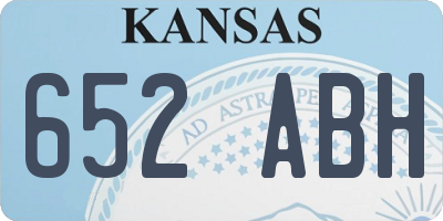 KS license plate 652ABH
