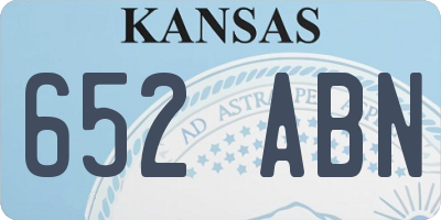KS license plate 652ABN