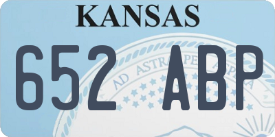 KS license plate 652ABP
