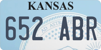 KS license plate 652ABR