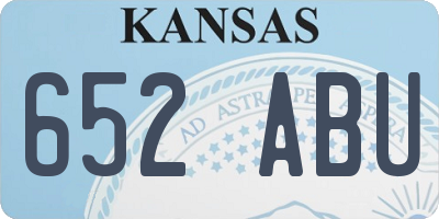 KS license plate 652ABU