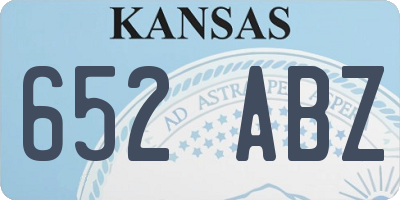 KS license plate 652ABZ