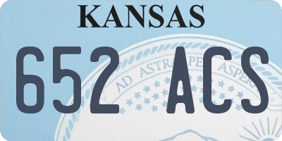 KS license plate 652ACS
