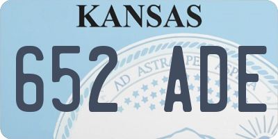 KS license plate 652ADE