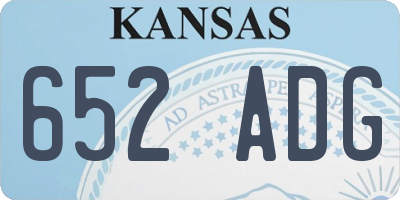 KS license plate 652ADG